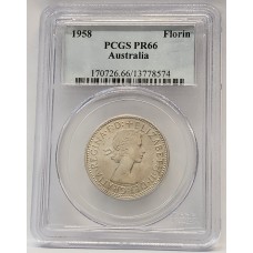 AUSTRALIA 1958 . FLORIN . PROOF AUSTRALIA 1958 . FLORIN . PROOF